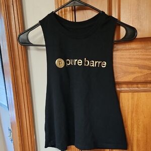 Pure Barre Black Tank with Gold Logo